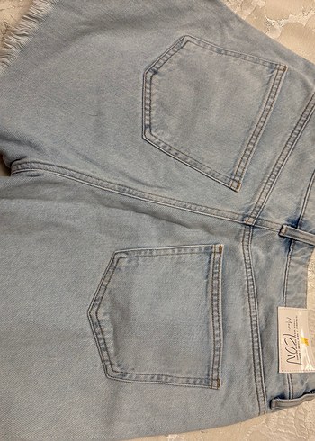 27 Beden mavi Renk Düğmeli buz mavi Mini Denim Şort