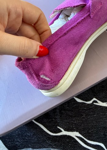 Mor Süet Tokalı Kadın Loafer - Görsel 4