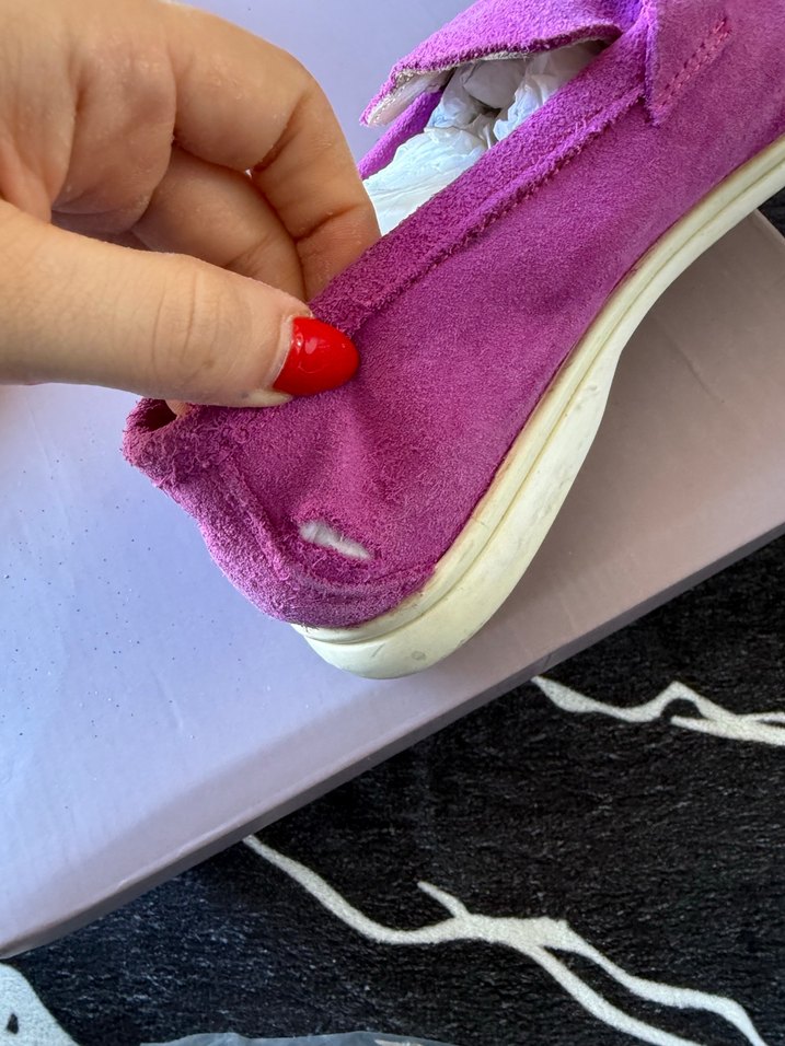 Mor Süet Tokalı Kadın Loafer - Görsel 4