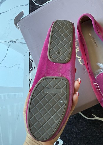 Pembe Süet Püsküllü Kız Loafer Ayakkabı - Görsel 2