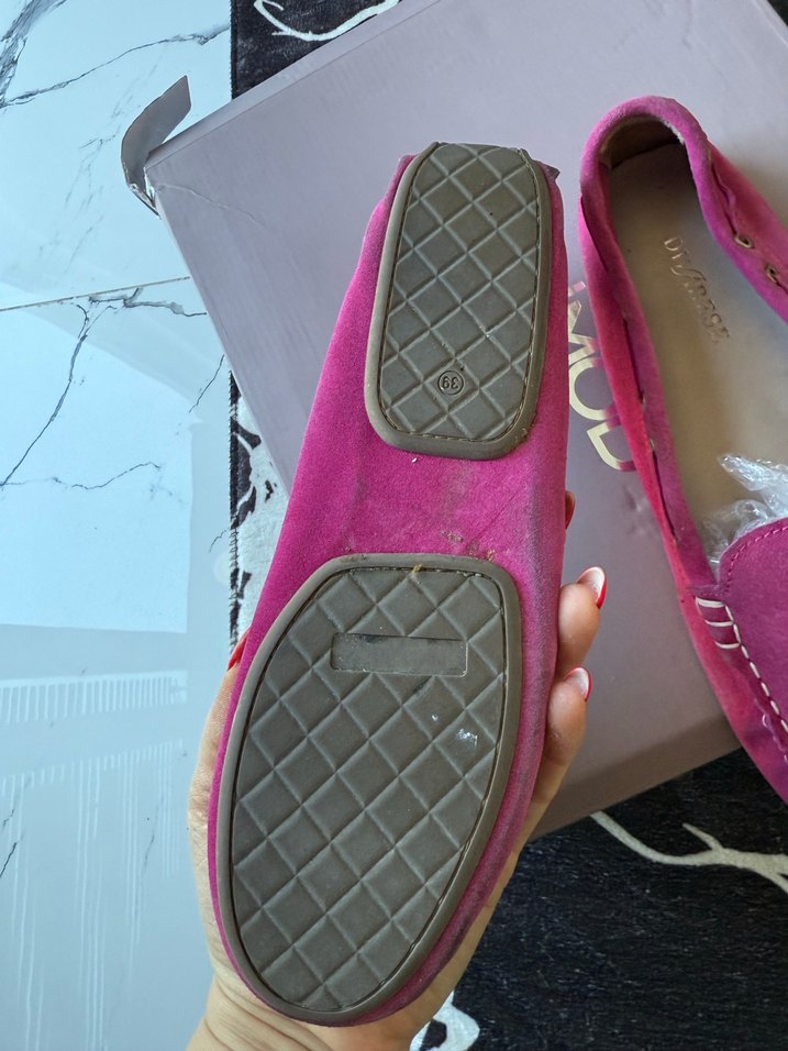 Pembe Süet Püsküllü Kız Loafer Ayakkabı - Görsel 2