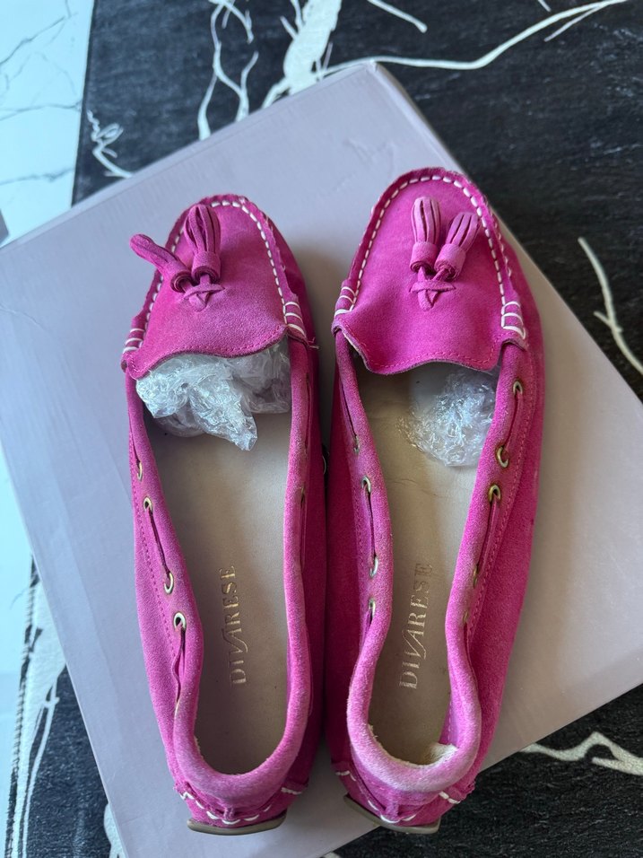 Pembe Süet Püsküllü Kız Loafer Ayakkabı - Görsel 4