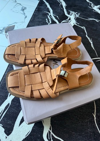 Bej sandalet - Görsel 4