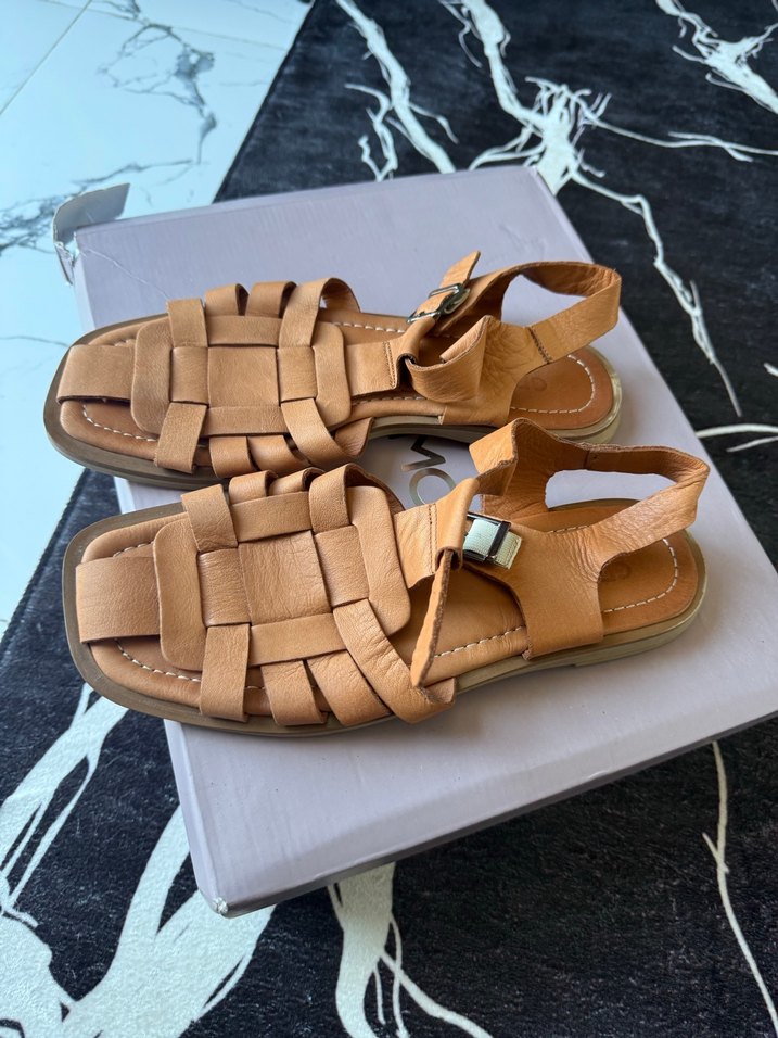 Bej sandalet - Görsel 4