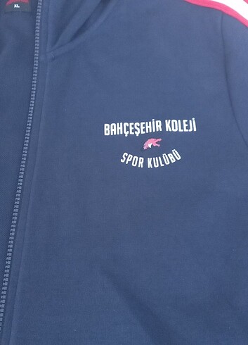 xl Beden lacivert Renk Bahçeşehir koleji esofman üstü kapşonlu