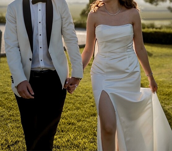 Oleg Cassini Saten Gelinlik #olegcassini