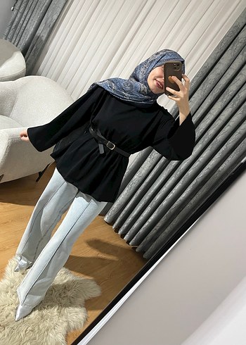 Siyah oversize badi - Görsel 6