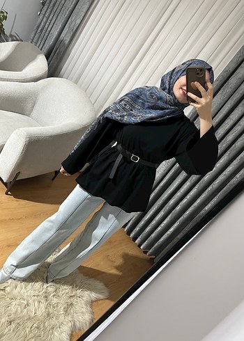 Siyah oversize badi - Görsel 5