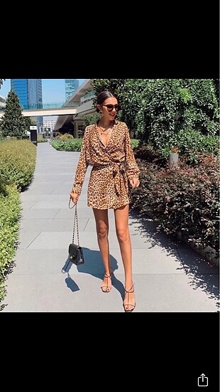 Leopar desen elbise