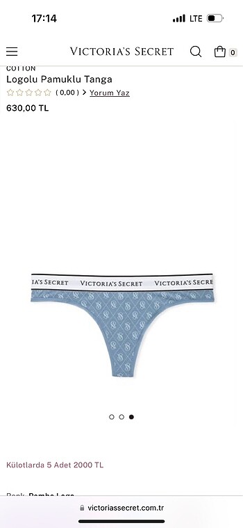 xs Beden Victoria Secret iç çamaşırı