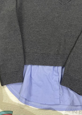 Gömlekli gri kazak  MANGO - Görsel 2