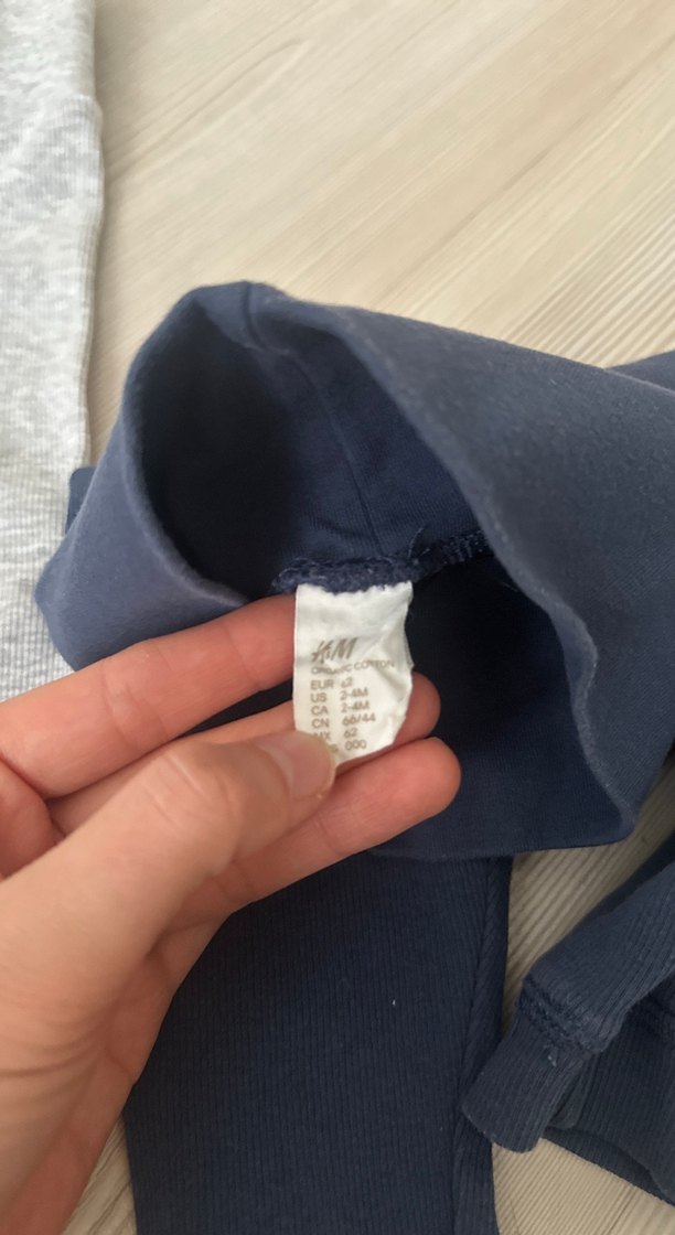 2 tane Düğmeli Erkek Bebek Gri ve Lacivert Pantolon - Görsel 5