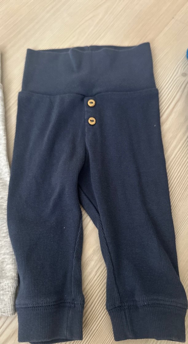 2 tane Düğmeli Erkek Bebek Gri ve Lacivert Pantolon - Görsel 3