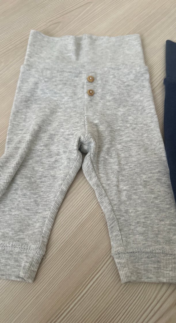 2 tane Düğmeli Erkek Bebek Gri ve Lacivert Pantolon - Görsel 2