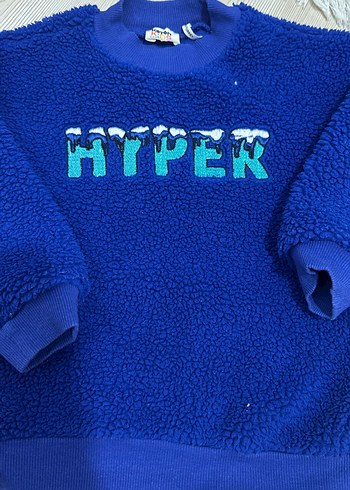 Erkek Çocuk Mavi Peluş Sweatshirt - Görsel 3