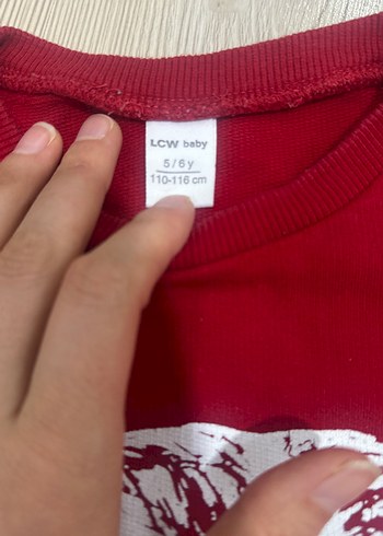 Kırmızı Erkek Baskılı Kısa Kollu Sweatshirt - Görsel 2