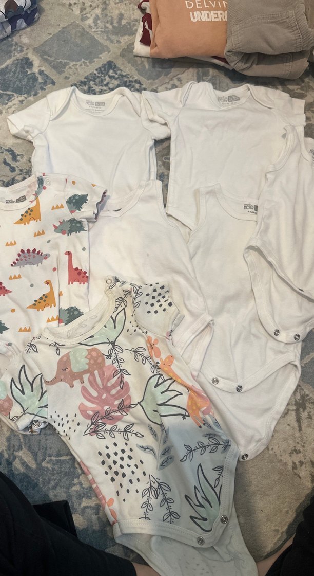 Bebek  7 tane Kısa Kollu zıbın Body - Görsel 4