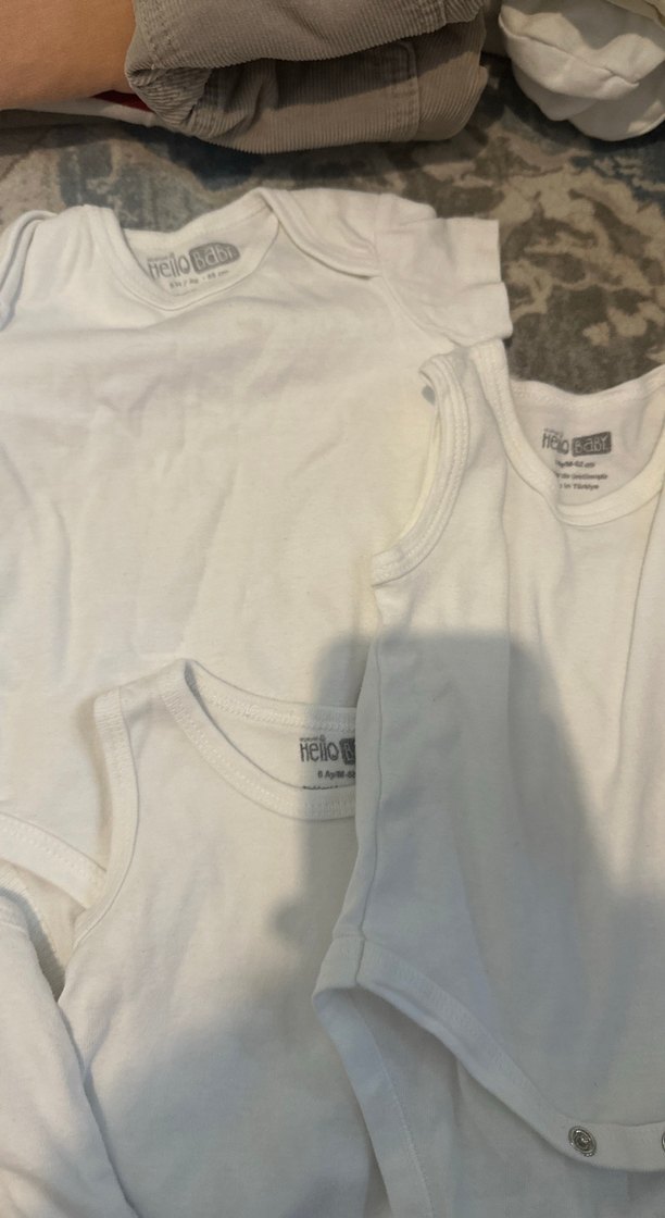 Bebek  7 tane Kısa Kollu zıbın Body - Görsel 3