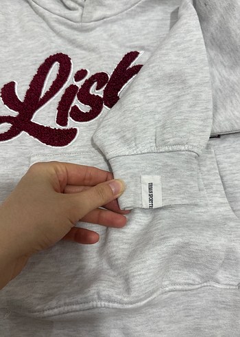 Gri Kapüşonlu Baskılı çocuk Sweatshirt - Görsel 3