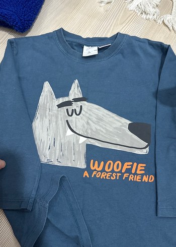 Erkek Çocuk Mavi Uzun Kollu Sweatshirt - Görsel 4