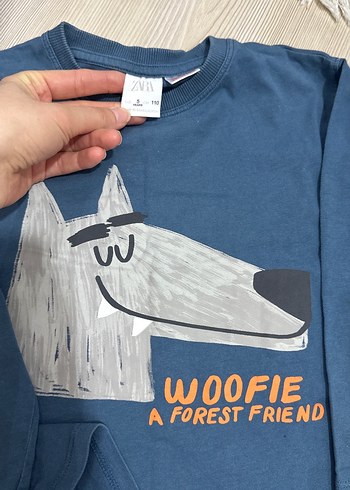 Erkek Çocuk Mavi Uzun Kollu Sweatshirt - Görsel 2