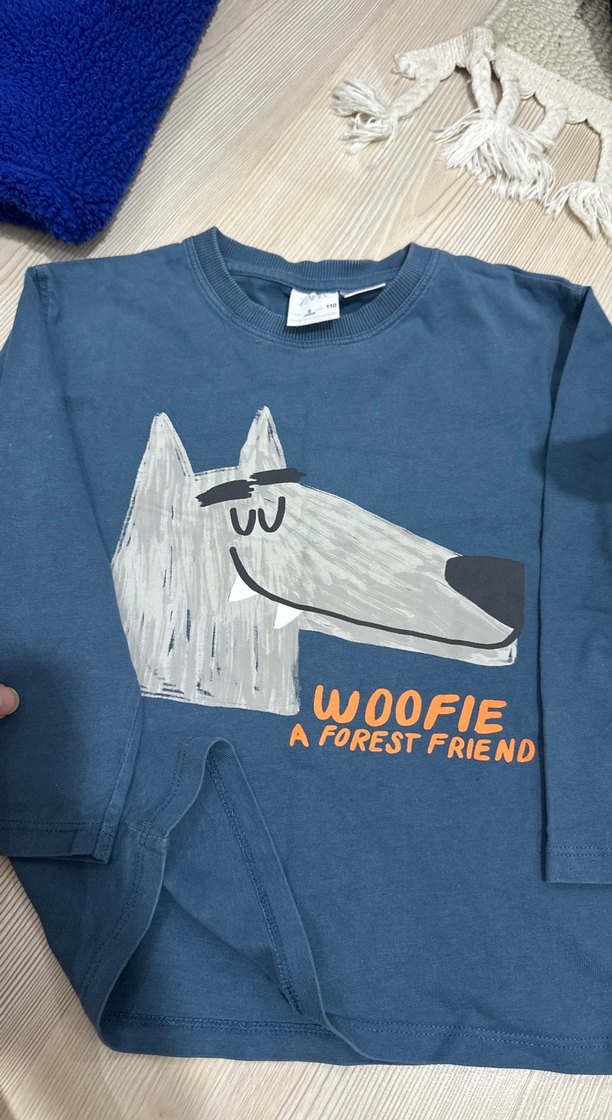 Erkek Çocuk Mavi Uzun Kollu Sweatshirt - Görsel 4