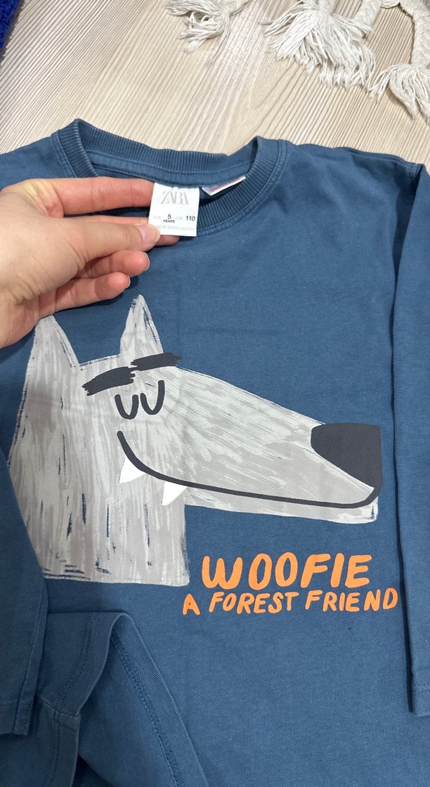 Erkek Çocuk Mavi Uzun Kollu Sweatshirt - Görsel 2