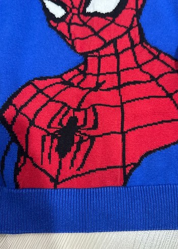 Renkli Örme Örümcek Adam Erkek Çocuk Sweatshirt - Görsel 3