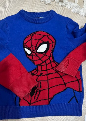 Renkli Örme Örümcek Adam Erkek Çocuk Sweatshirt - Görsel 5