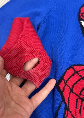 Renkli Örme Örümcek Adam Erkek Çocuk Sweatshirt - Görsel 2