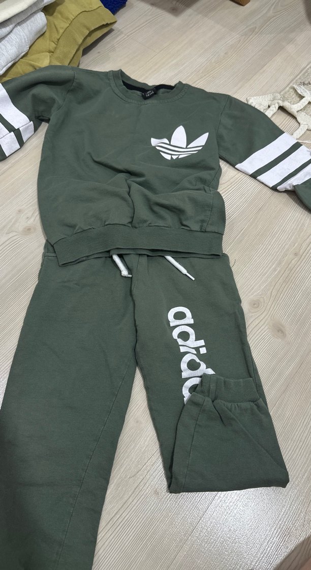 Erkek Çocuk Gri Sweatshirt ve Eşofman Takımı - Görsel 3