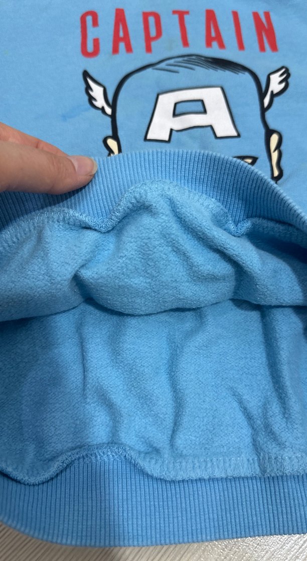 Erkek Çocuk Mavi Baskılı Sweatshirt - Görsel 3