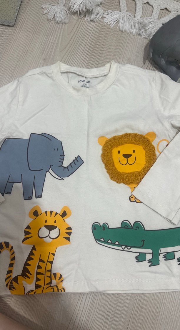 LCW Baby Beyaz Çocuk sweat 104-110 cm - Görsel 4