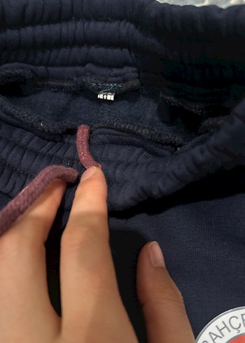 Erkek Çocuk Koyu Mavi Rahat Kesim Eşofman Altı - Görsel 3