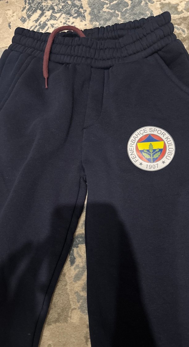 Erkek Çocuk Koyu Mavi Rahat Kesim Eşofman Altı - Görsel 2