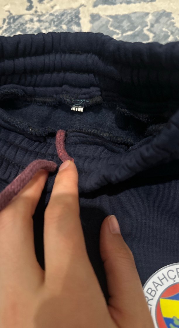 Erkek Çocuk Koyu Mavi Rahat Kesim Eşofman Altı - Görsel 3