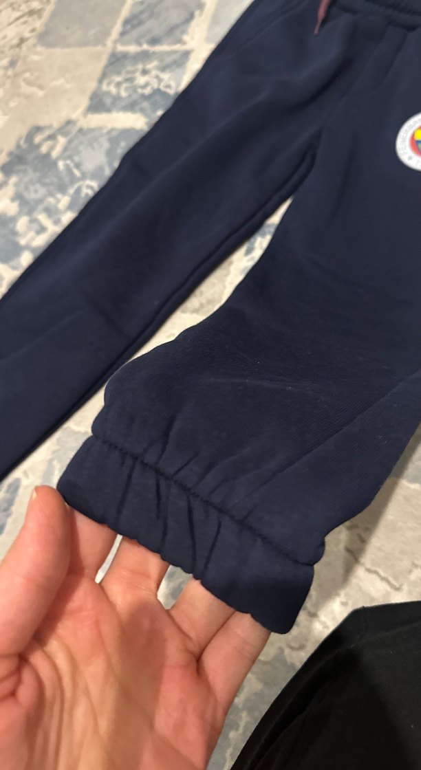 Erkek Çocuk Koyu Mavi Rahat Kesim Eşofman Altı - Görsel 4