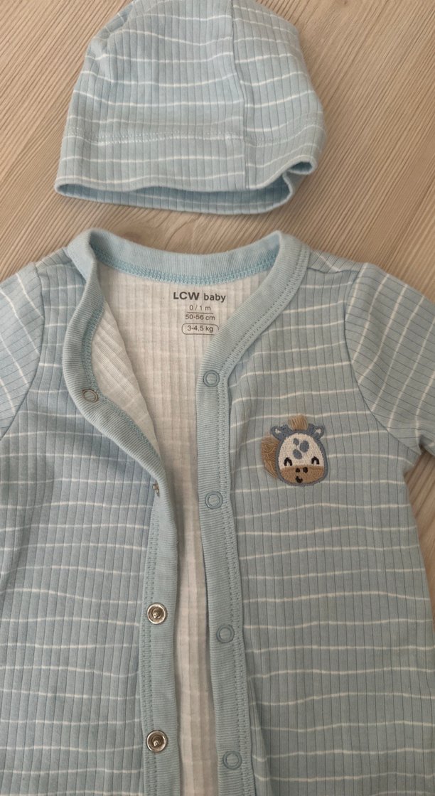 Mavi Bebek Tulum ve Şapka Seti - Görsel 2