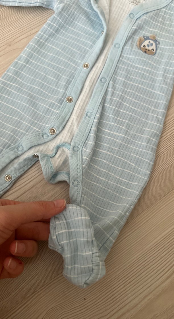 Mavi Bebek Tulum ve Şapka Seti - Görsel 4