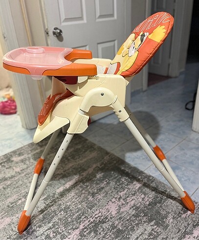 Beden turuncu Renk Babyplus Sweet katlanır mama sandalyesi