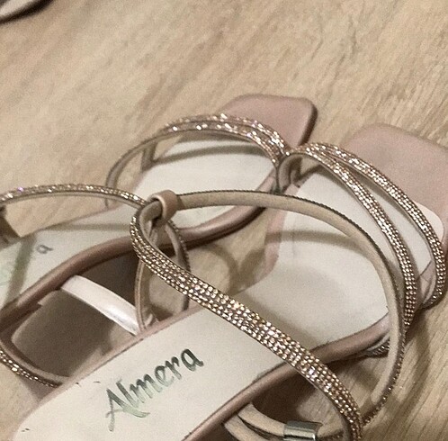 39 Beden altın Renk Abiye ayakkabı rose gold