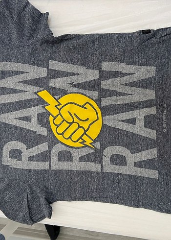 Gang Star Gri Baskılı Kısa Kollu Tshirt