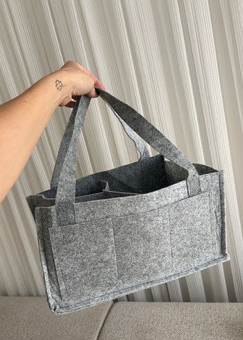 Keçe anne bebek bakım çantası düzenleyici organizer - Görsel 2