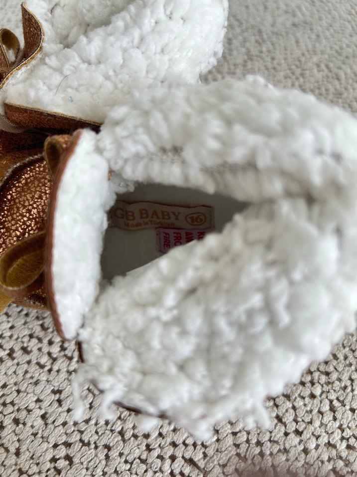 Kız Çocuk Parlak Kahverengi Kürklü Bot - Görsel 3