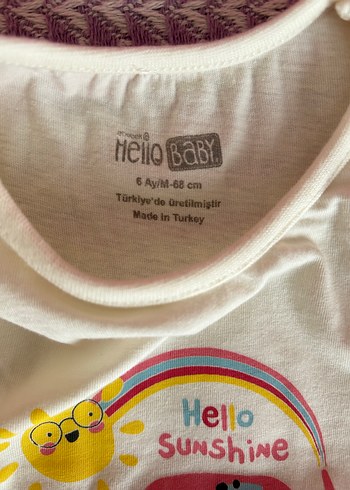 Kız Çocuk Beyaz Fırfırlı Pamuklu Tişört - Görsel 2