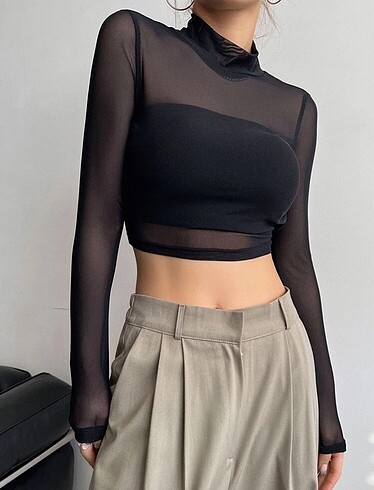 Transparan Crop Top