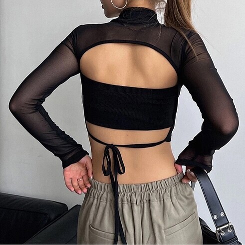 Sheinside Transparan Crop Top