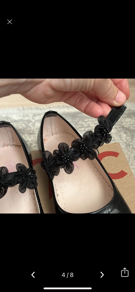 Kız Çocuk Siyah Nakışlı Tokalı Babet mnpc marka - Görsel 4