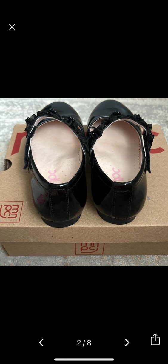 Kız Çocuk Siyah Nakışlı Tokalı Babet mnpc marka - Görsel 2