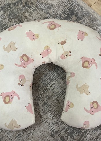 Baskılı Bej Emzirme ve Hamile Yastığı - Görsel 6